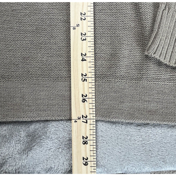 Columbia Sweater Mens 1/4 Zip Ribbed Knit Mock Neck Pullover Light Brown Large - Picture 5 of 5